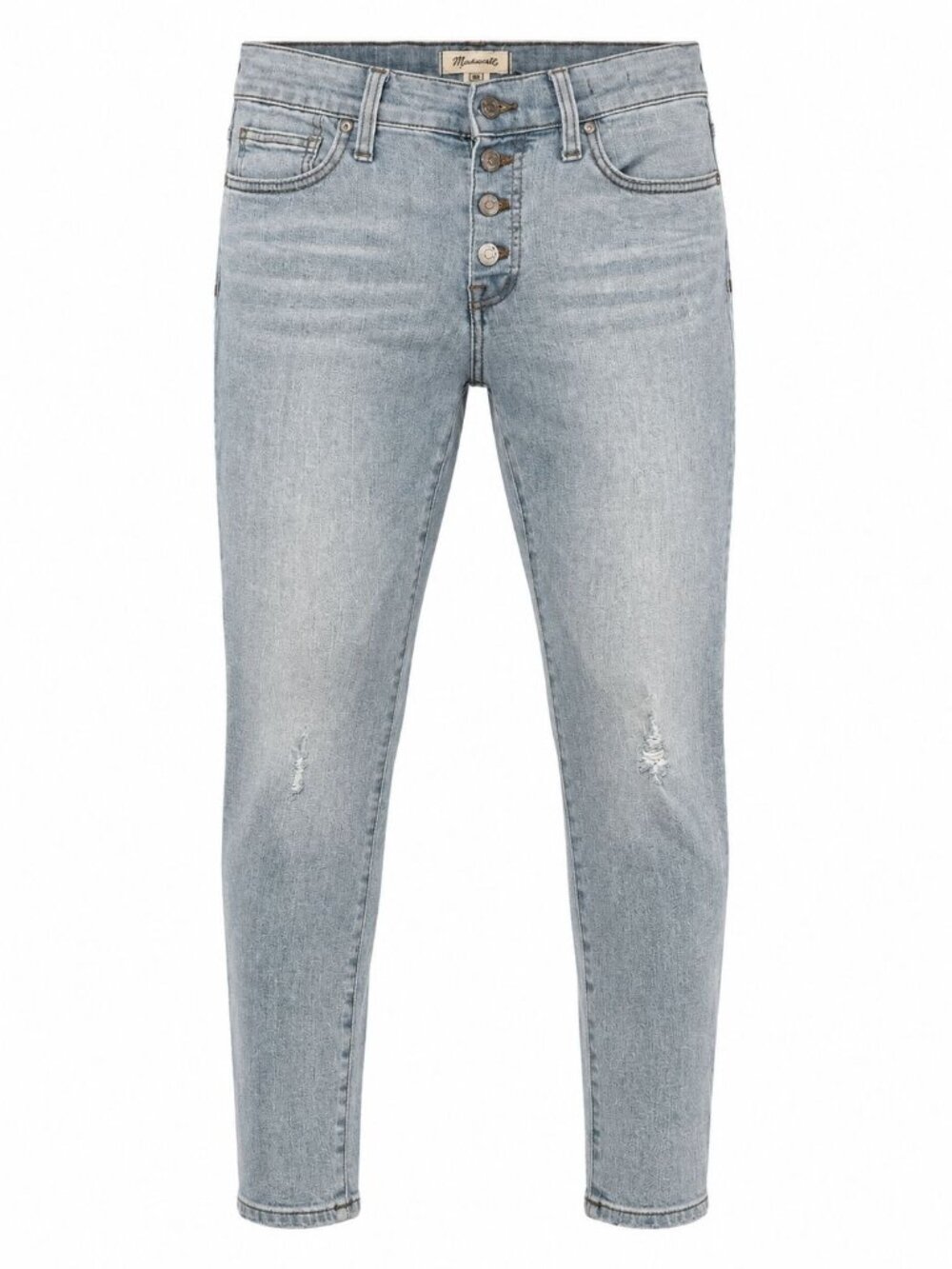 Madewell Size 28 Light Blue 9 In High Rise Skinny Distressed Jeans Casual Denim